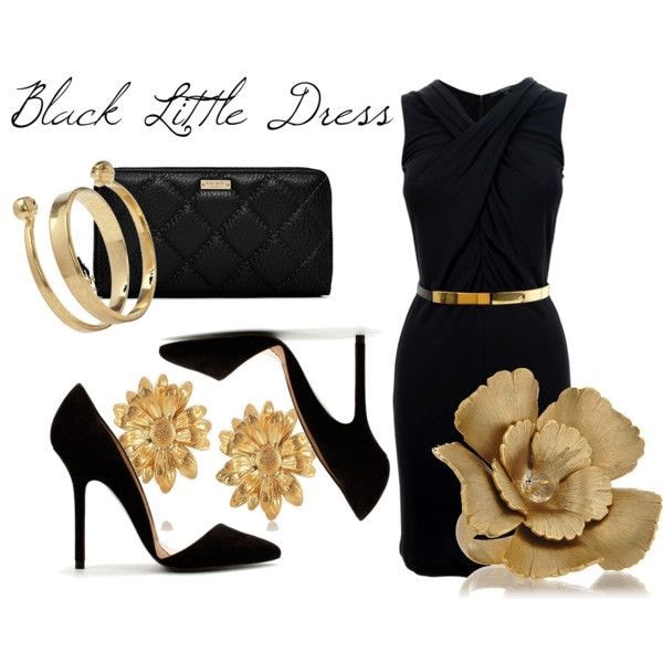 How to accessorize a plain black dress for a wedding